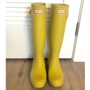 Women’s Tall Yellow Hunter Boots Size 8 US
